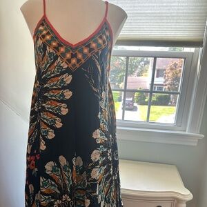 Feather sun dress fun and flirty up/diwn h handkerchief dresss